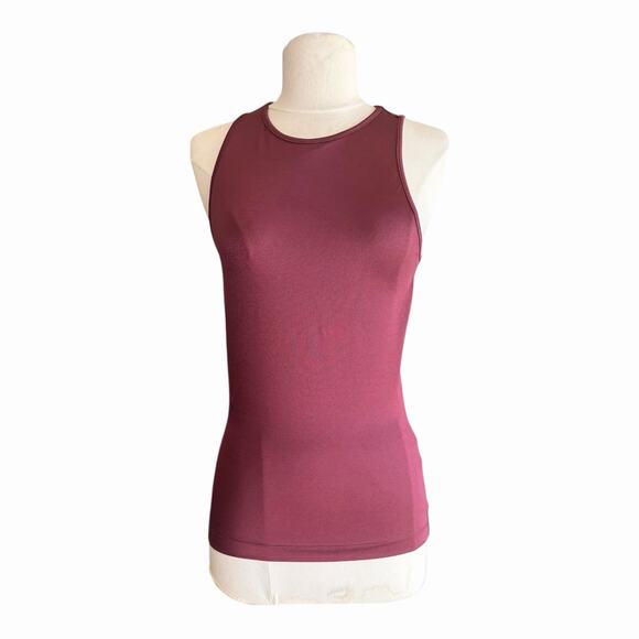 Wolford The Workout Sleeveless Top XS Port Royale Burgundy NWT - Picture 1 of 14